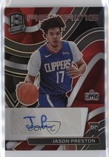 2021-22 Panini Spectra Aspiring Auto 52/99 Jason Preston #AA-JPS Auto 0nm7