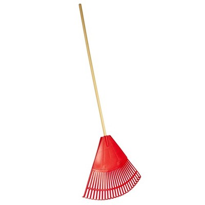 9024 Cavex 25tine Poly Modern Leaf Rake Red/brown