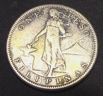 1907-S 1 Peso Philippines - San Francisco Mint Silver Coin
