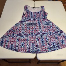Torrid Plus Size 2X (2) Multicolor Geometric Sleeveless Fit & Flare Dress