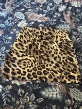 Leopard Print Satin Skirt Misguided Size 16 UK Smoke Free Home