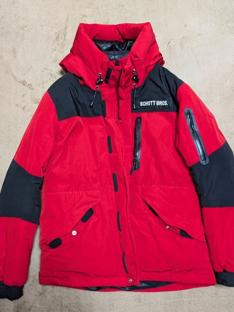 SCHOTT BROS. Down Jacket Red Black - image 1