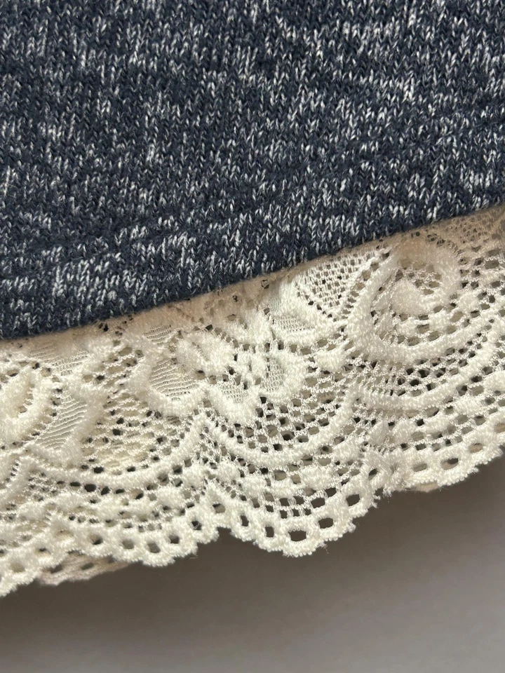 Camisa Abercrombie Niños Niñas 11/12 Azul Con Capucha Henley Encaje Dobladillo Manga Larga Alce Foto 4 de 4