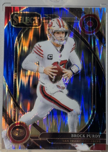 Panini 2024 Select Prizm Club Level Brock Purdy blue shock