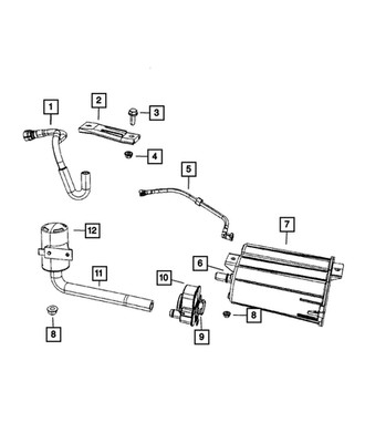 Genuine Mopar Canister To Vapor Line Hose 5273476AE