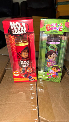 2-Pack Kids Cartoon Sippy Cups - No.1 THE BEST & Girl BRAVE, Multicolor