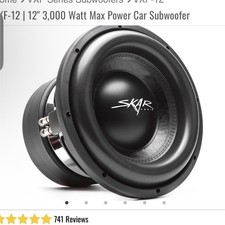 Skar Audio DDX-12 D2 12in Dual Voice Coil 1000W RMS Car Subwoofer