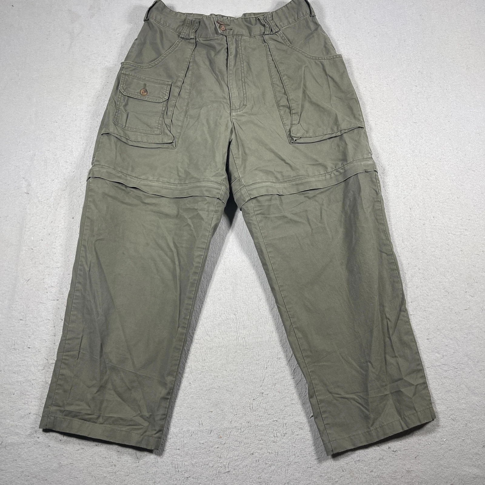 Cabela's Outdoor Gear Pants Mens 36x29 Green Convertible Zip Off Cargo Hiking
