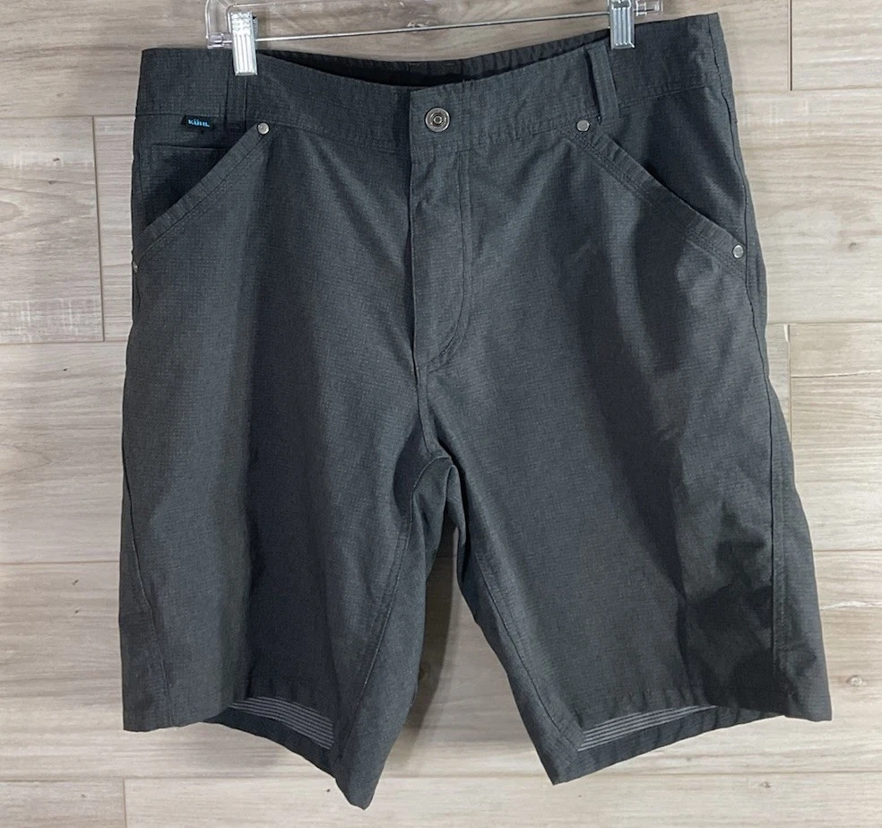 Kuhl Vortex Vent Lightweight Shorts Mens 36 Dark Gray 10" Hiking Outdoor 5147