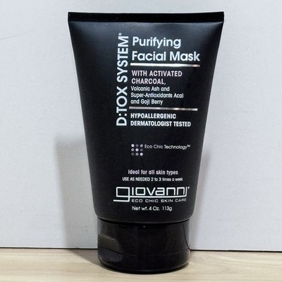 Giovanni D:tox Detox System Purifying Facial Mask Activated Charcoal 4 oz Sealed