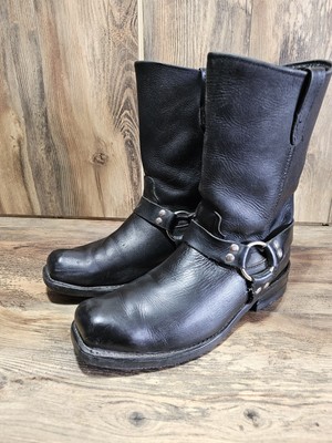 Double H Men's Harness Black Leather Motorcycle Engineer Boots