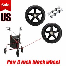 6" Anti-Slip Front Wheels Replacement Universal for Wheelchair Rollator Walker