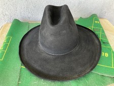 Vintage Beaver Brand 5x Fur Felt Black Cowboy Hat Sz 7 56 needs cleaned