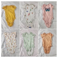 Carter's Baby Girl Lot of 6 Variety of Multicolor Bodysuit/One Piece in 3M