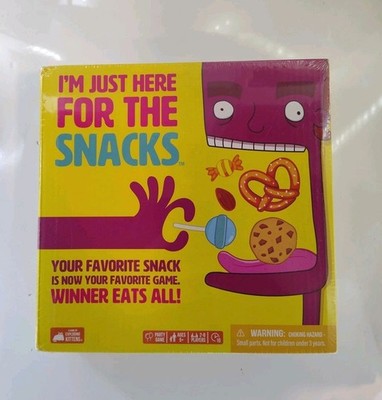 I m Just Here For The Snacks  Game New Spinner Birthday Party Game (New Sealed)