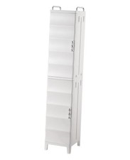 Slim Bathroom Storage Cabinet, Tall Narrow Storage Cabinet with White