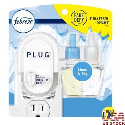 Plug In Air Freshener Odor Eliminator Refill Kit 50 Days Freshness Warmer New