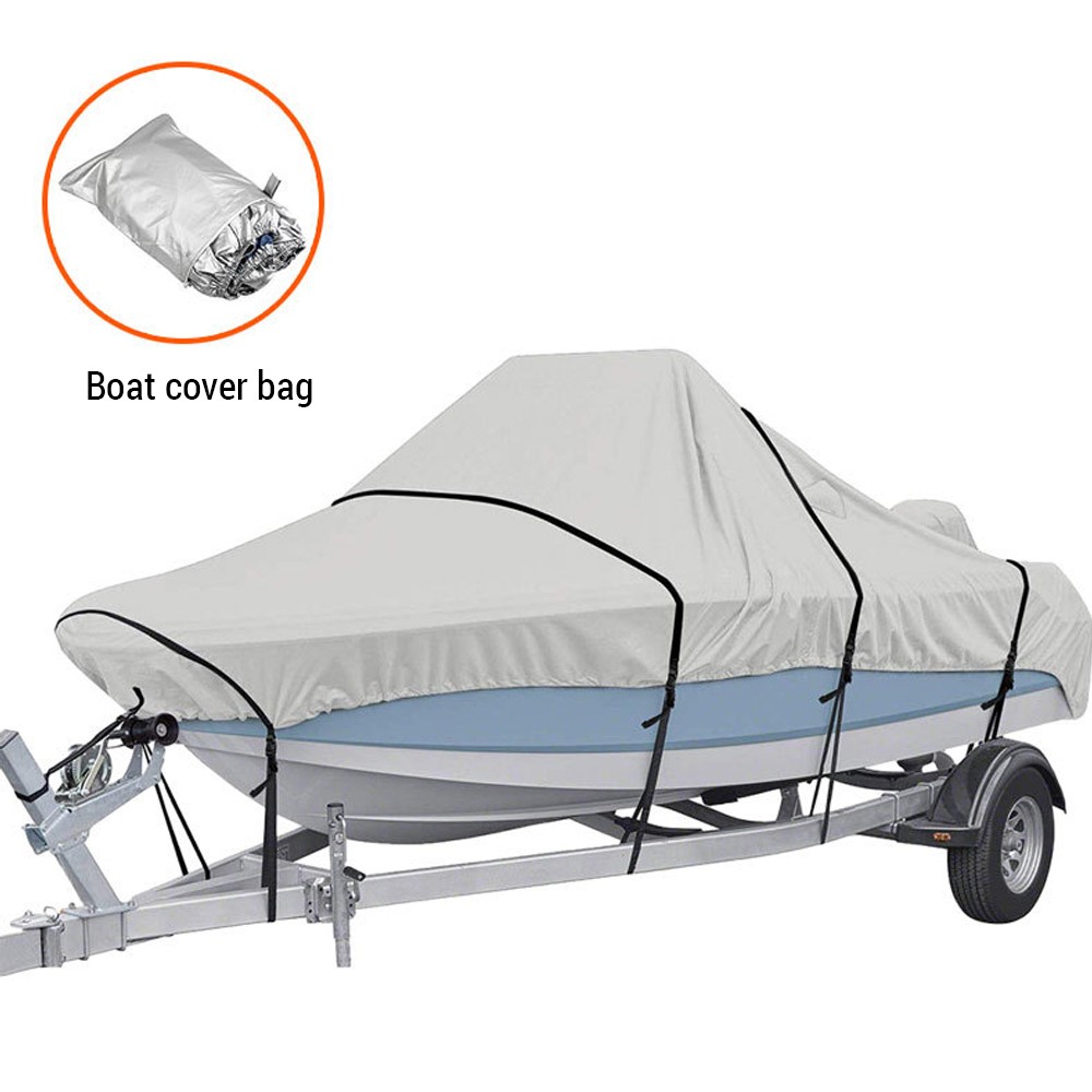 Boat Cover 11-22ft Outdoor V-Shaped Yacht Dust Cover Rainproof Boat Cover Sunscr