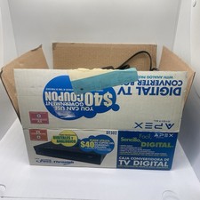 Apex Digital DT502 TV Converter Box w/ Remote  Manual Analog Pass Throug