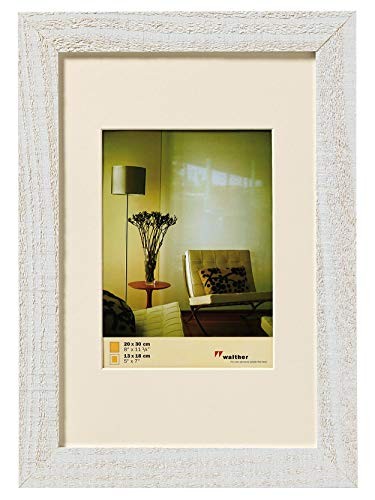 Bilderrahmen 40X50 Cm Walther Design Polarweiss Holzrahmen Mit Passepartout-image