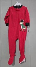 NWT CARTERS reindeer Footed PJ'S 18 Months