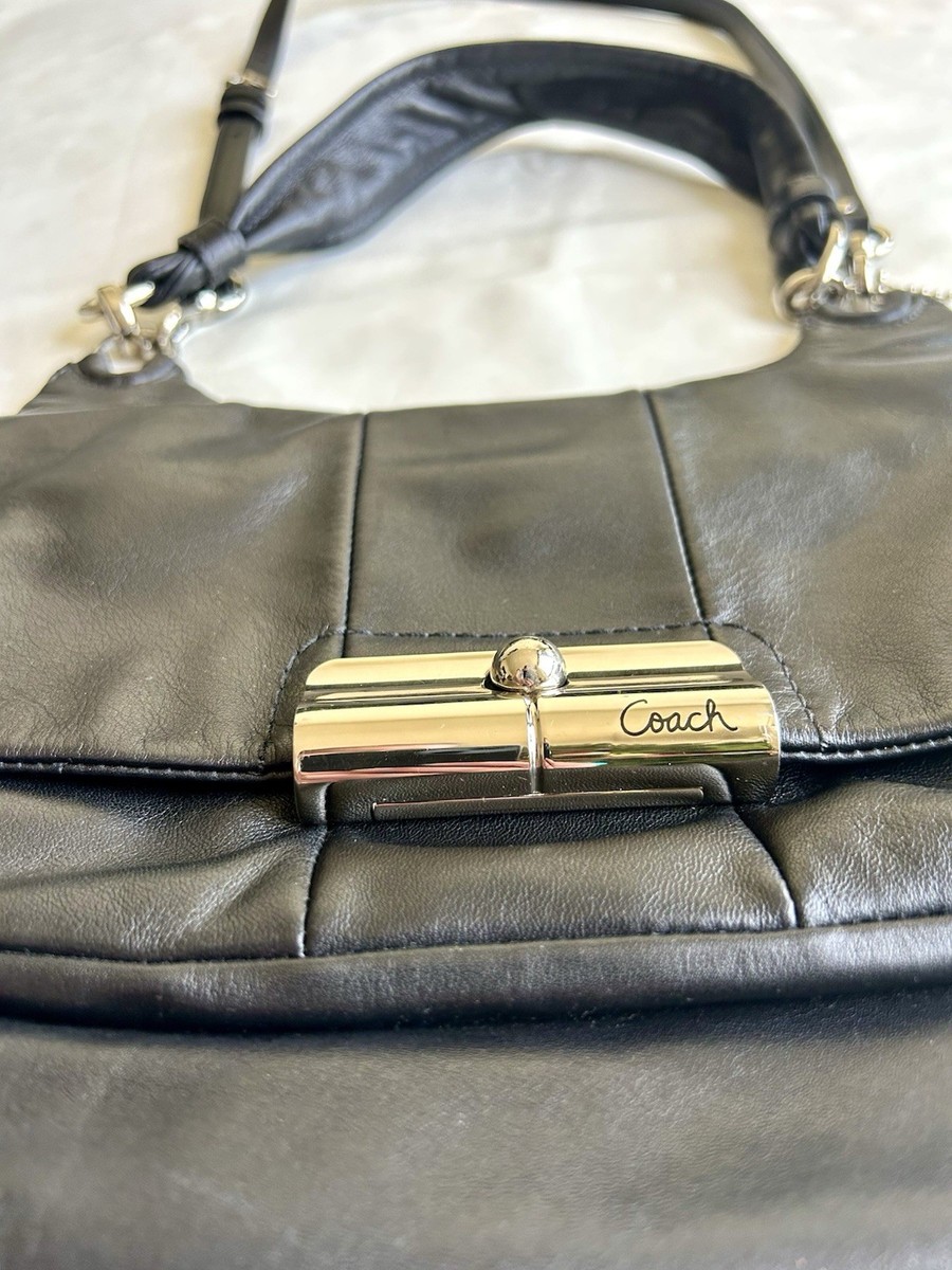 Y2K 2000s black patent leather Coach Kristin Slouchy Hobo Shoulder Bag / Handbag Coach kristin black patent - Gem main image 4