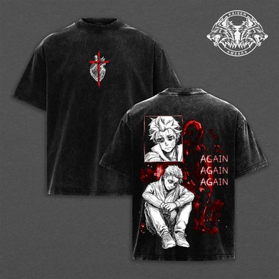 Natsuki Subaru Re:Zero Vintage Washed Graphic Apparel: Oversized T-Shirt