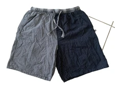 Vintage 90s Y2K Geoffrey Beene Plaid Shorts Mixed Print Casual Lounge Sleep M