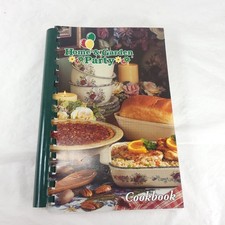 Home And Garden Party Cookbook Plastic Spiral Bound Vintage Recipes Entertaining