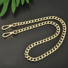 Replacement Metal Purse Chain Strap Handle Shoulder Crossbody Shallow Gold 1pc