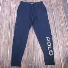 Polo Ralph Lauren Lounge Pants Mens Medium Blue Jogger Sleepwear POLO Logo