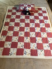 Vintage Brand New Handmade Baby Quilt, Pillow, Crib Set With Ty Panda Great Gift