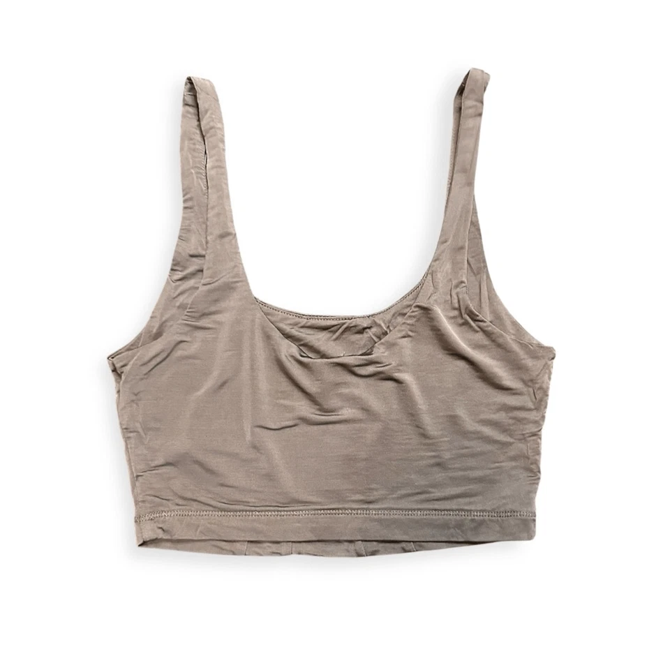 Top corto FREE PEOPLE Intimately para mujer de arcilla topo sin mangas elástico Brami talla Foto 3 de 4