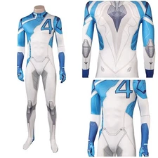 Rivals:Fantastic Four Human Torch Cosplay costume Blue Marvel Jumpsuit Bodysuit