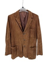 Men  s Scully Brown Suede Leather Blazer Size 44 Cowboy Pockets