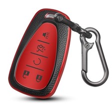 Key Fob Cover, 5 Button Key Case for Equinox Malibu Trailblazer Traverse Red