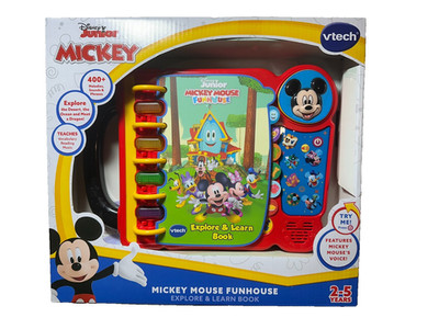 VTech Mickey Mouse Funhouse Explore & Learn Book   Interactive Stories   NEW