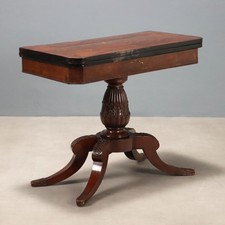 Table de Jeu Ancienne Acajou Angleterre du XIXe Siècle Originale