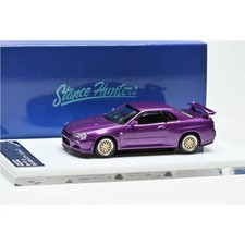 Stance Hunters 1/64 Nissan Skyline GTR R34 VSpec Purple BBS LM Diecast Model Car