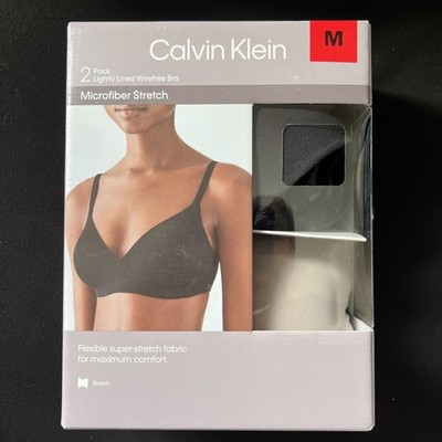 Calvin Klein Women's 2 Pack Lightly Lined Microfiber Wire Free Bra