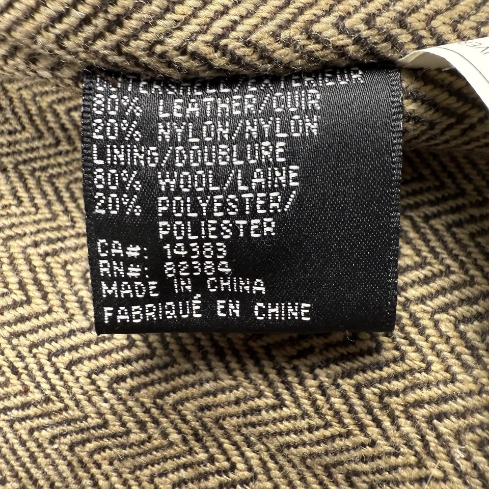 Abrigo Chaqueta Moto Cuero Nylon Aldo Hombres Talla Grande Mezcla Lana Forro Espiga Foto 4 de 4