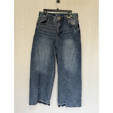 New Democracy Ab Solution Wide Leg Jeans Size 6 NWT's Hippie Grunge MSRP 94