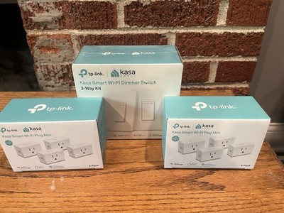 TP-Link Kasa Smart 3-Way Wi-Fi Dimmer Switch Kit & 2 smart WiFi Plug Mini 4-pack