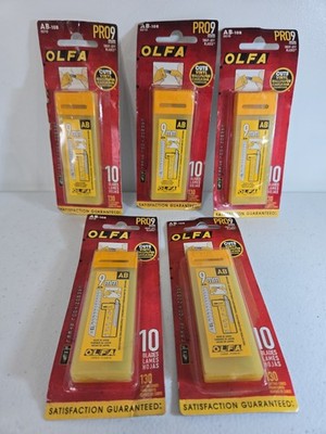 AB-10B OLFA Standard Duty Snap-Off Blade 9mm, Pack of 10blade / total 5 packs