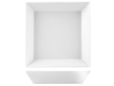 Piatto In Porcellana Classic Square Bianco Fondo Cm21,5
