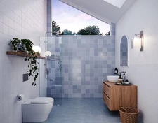 Glass Warehouse GW-SFP-22.5 Vela 78"H x 22-1/2"W Shower Screen - Nickel