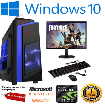 Cheap Gaming PC Intel Core i7 Win10 GTX1650 16GB RAM 128GB SSD 1TB HDD ...