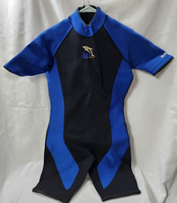 IST Proline Scuba Surf Short Sleeve Wet Suit, Blue/Black, M-L DEFECTIVE 
