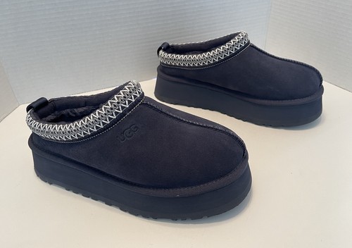 UGG TAZZ PLATFORM SUEDE SLIPPERS 1122553 WOMEN'S EVE BLUE SIZE 6 - Picture 2 of 12