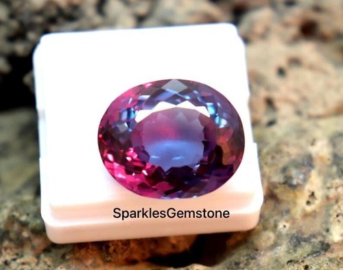 Anello pietra preziosa alessandrite che cambia colore naturale 16 ct taglio ovale alessandrite sciolta - Foto 2 di 8
